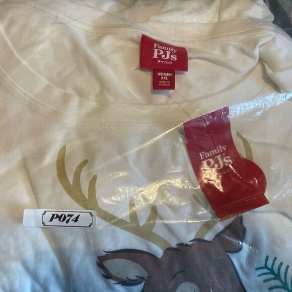 Family Pajamas Mama Deer Mix It Grey Plaid Matching Family Pyjamas Set Size XXL - Picture 3 of 4